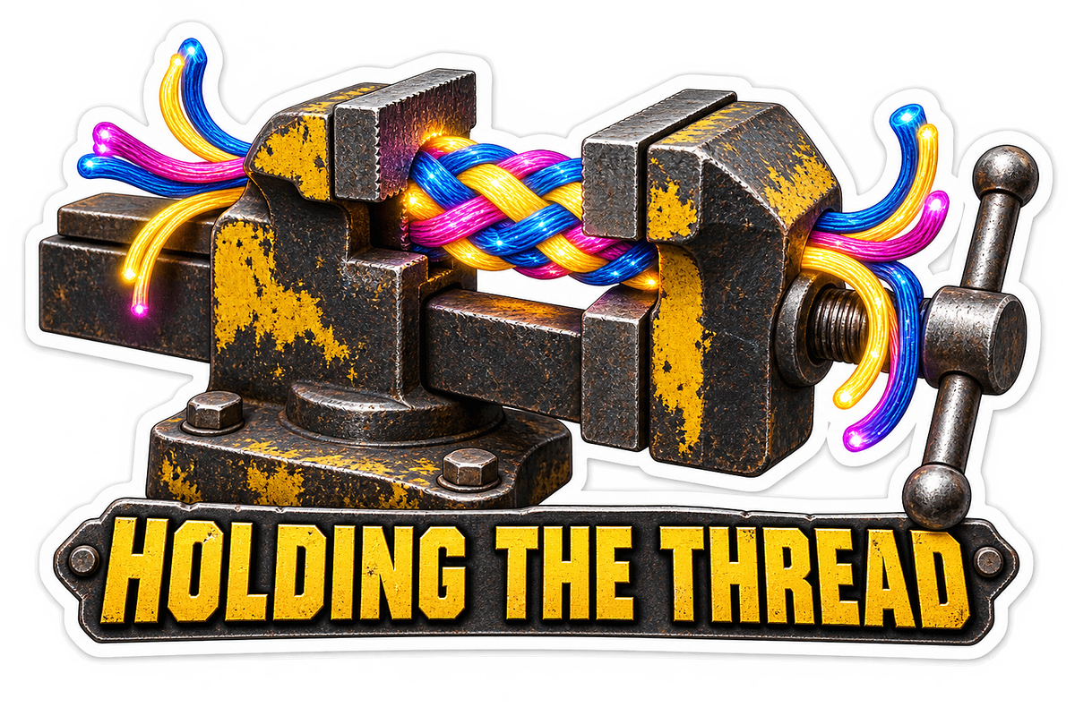 Holding Thread Bench Vise Vinyl Sticker Decal