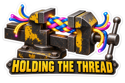 Holding Thread Bench Vise Vinyl Sticker Decal