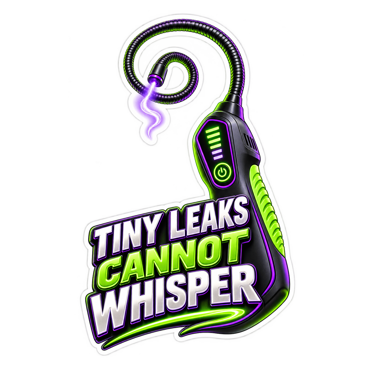 Electronic Refrigerant Leak Detector Vinyl Sticker Decal