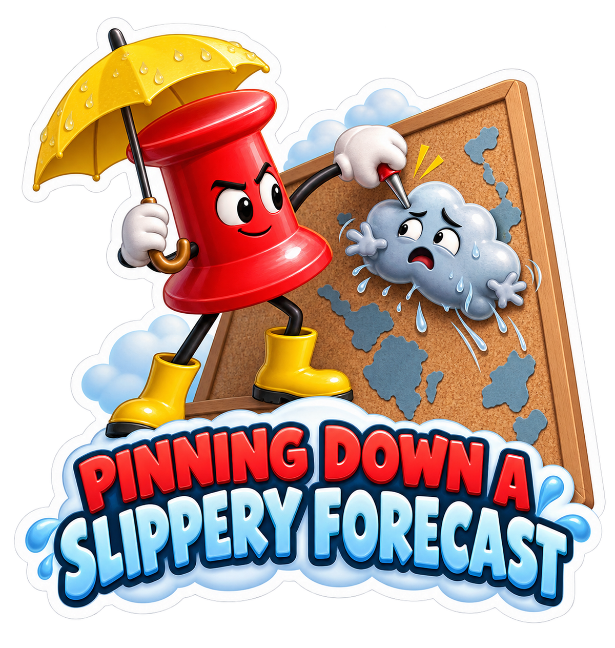 Pushpin Weather Forecaster Vinyl Sticker Decal
