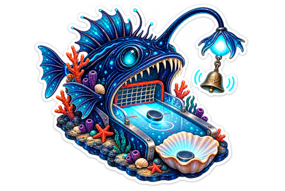 Halloween Air Hockey Lanternfish Goal Mouth Chime Vinyl Sticker Decal