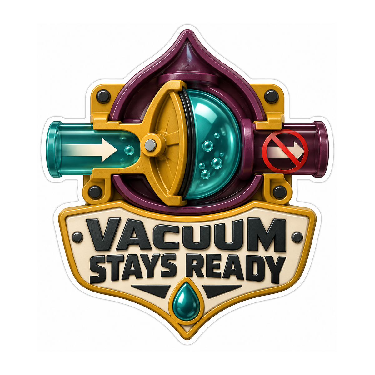 Vacuum Check Valve Ready Vinyl Sticker Decal