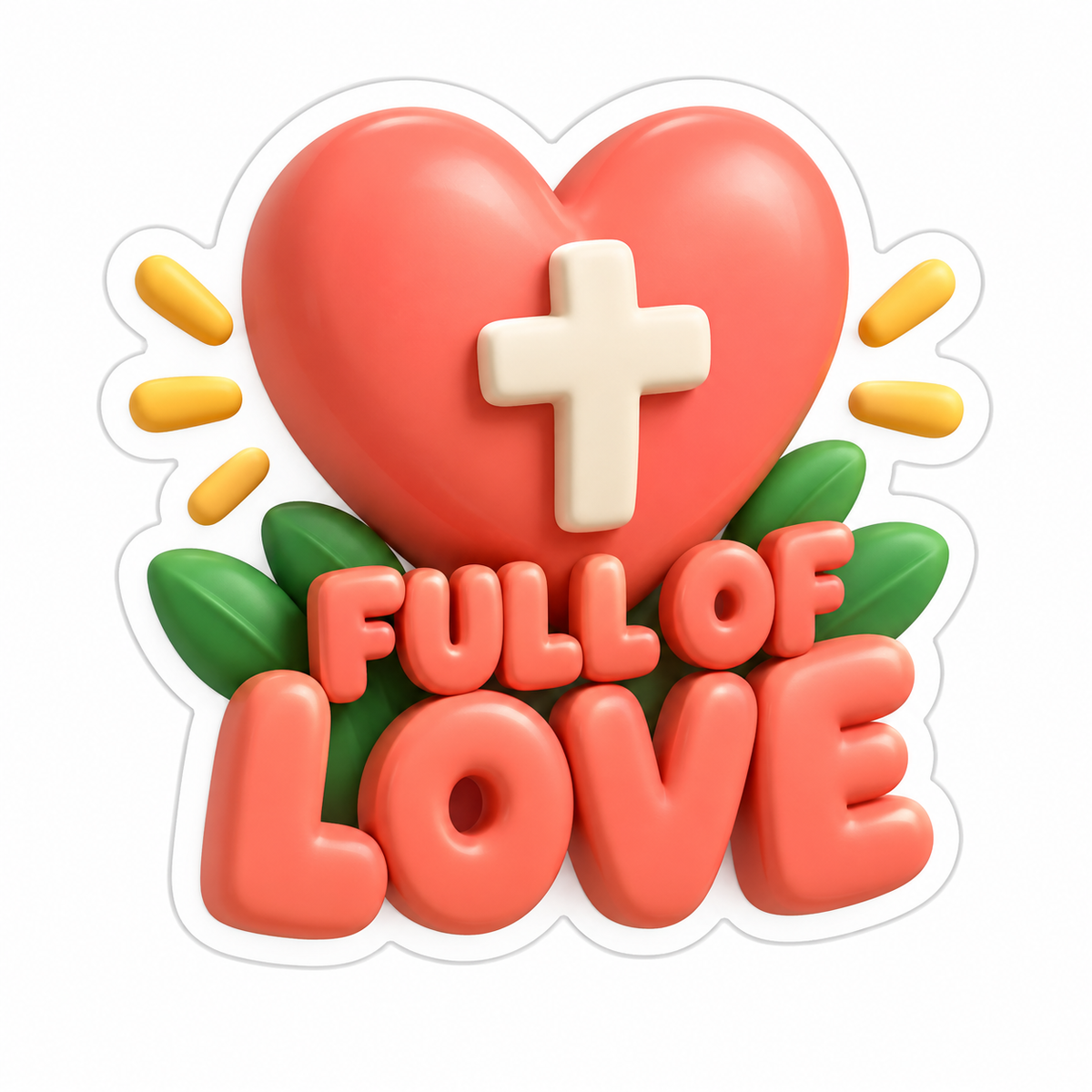 Full Of Love Vinyl Sticker Decal