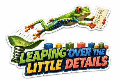 Leaping Details Frog Vinyl Sticker Decal