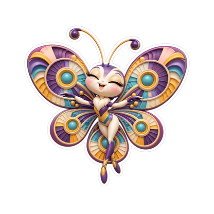 Butterfly Violet Oculus Ring Twirl Vinyl Sticker Decal