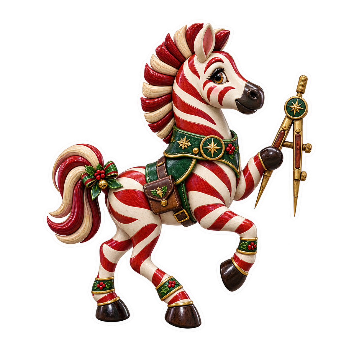 Ashwood Zebra Peppermint Spacing Compass Keeper Vinyl Sticker Decal