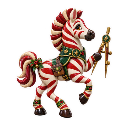 Ashwood Zebra Peppermint Spacing Compass Keeper Vinyl Sticker Decal