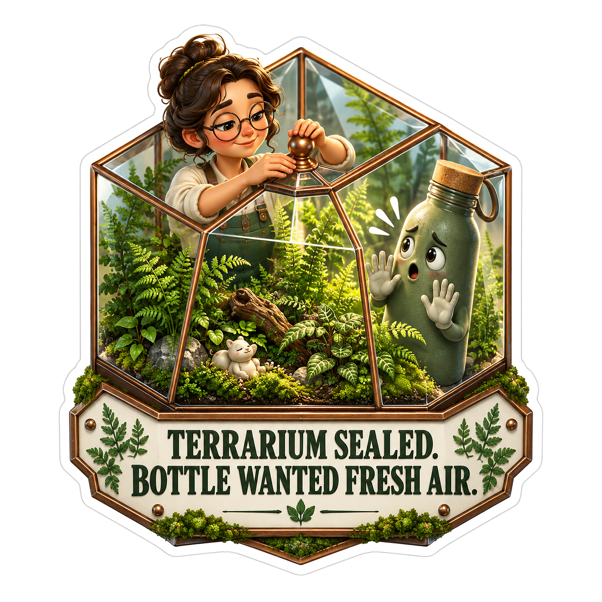 Terrarium Sealed Vinyl Sticker Decal