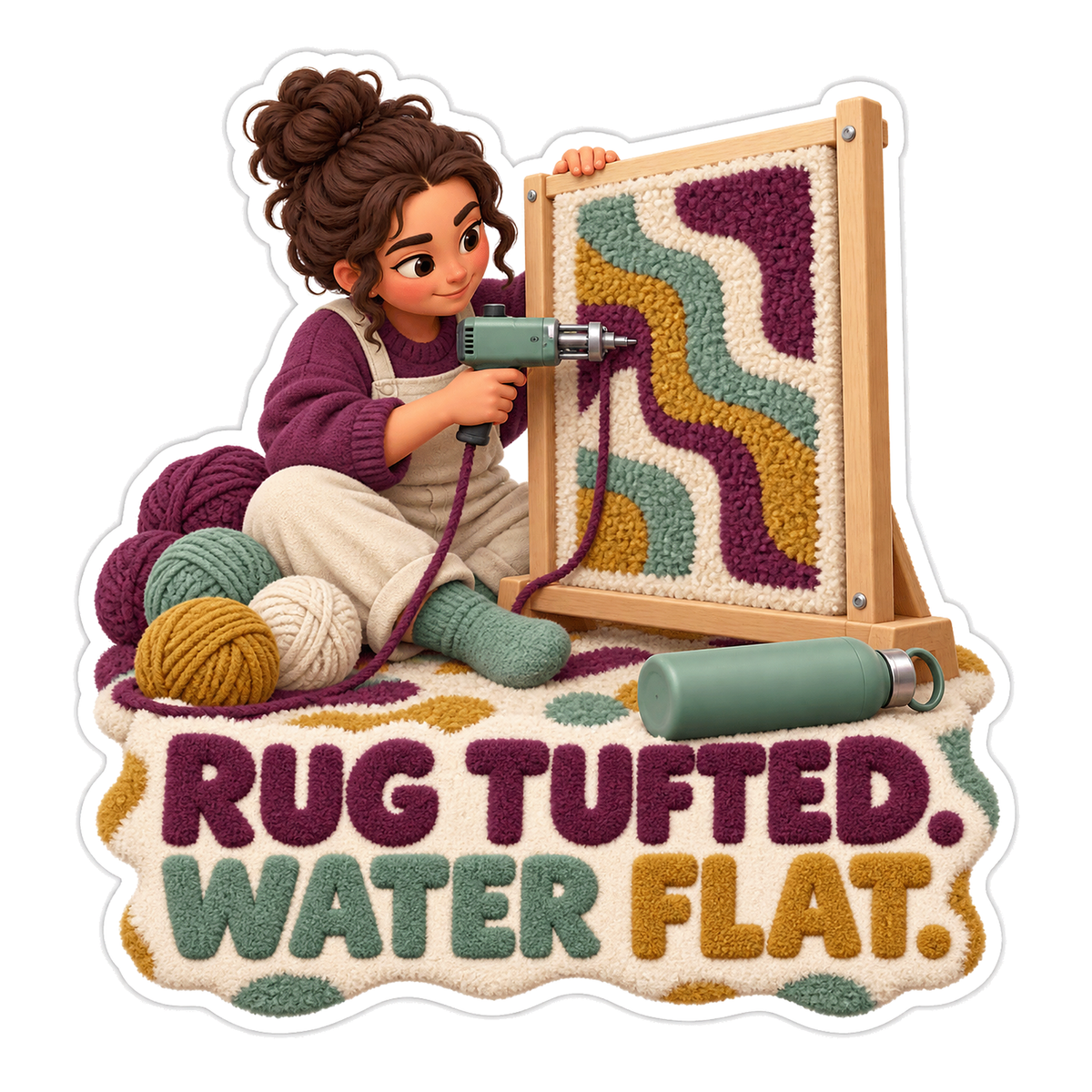 Rug Tufted Vinyl Sticker Decal