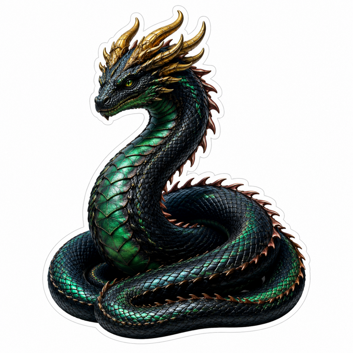 Mythical Folklore Obsidian Basilisk Vinyl Sticker Decal