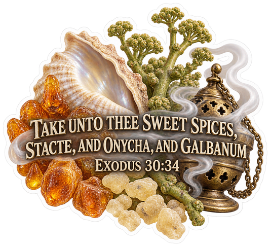 Bible Exodus 30 34 Sweet Spices Incense Vinyl Sticker Decal