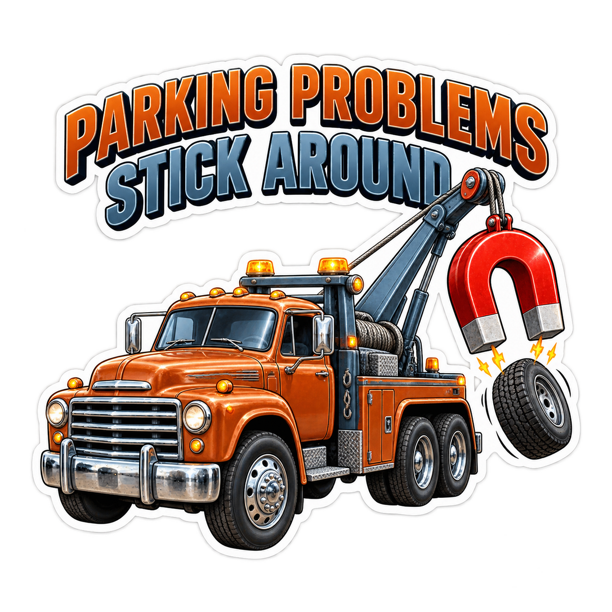 Parking Problems Stick Around Vinyl Sticker Decal