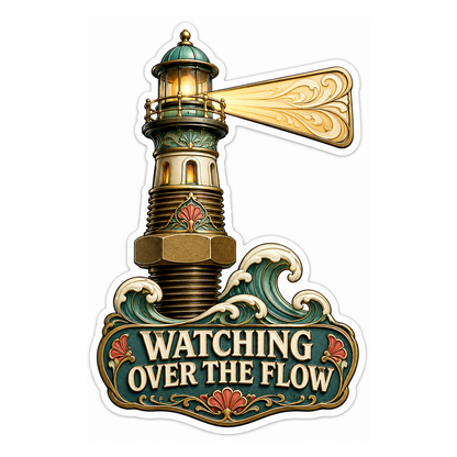 Oil Pressure Switch Lighthouse Vinyl Sticker Decal