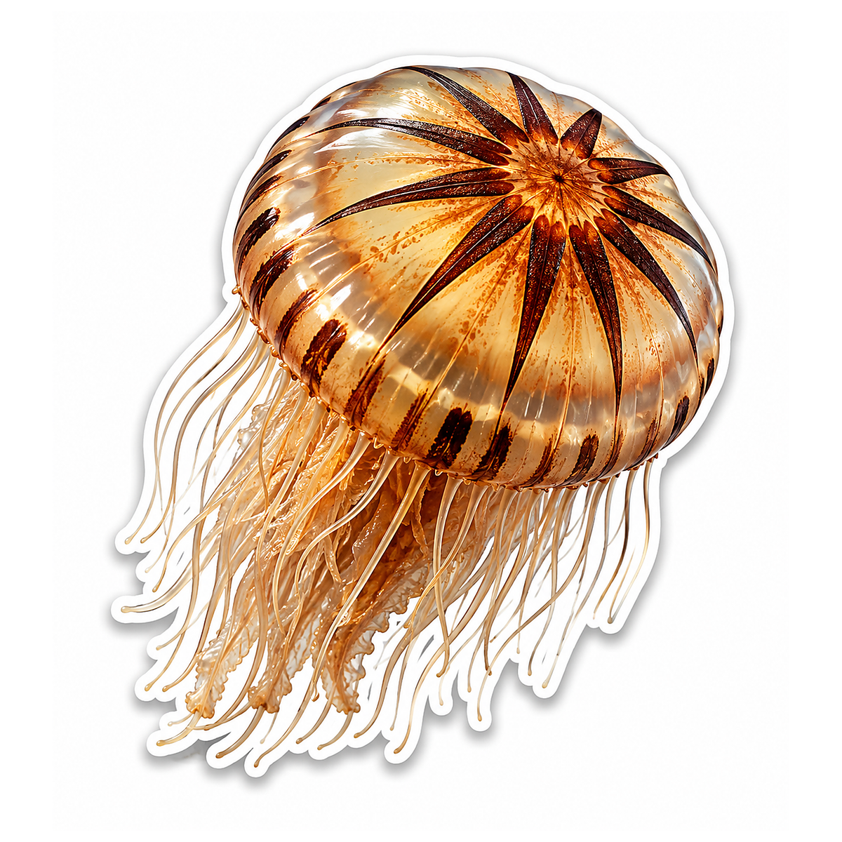Jellyfish Species Compass Jellyfish Vinyl Sticker Decal