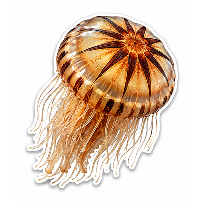 Jellyfish Species Compass Jellyfish Vinyl Sticker Decal