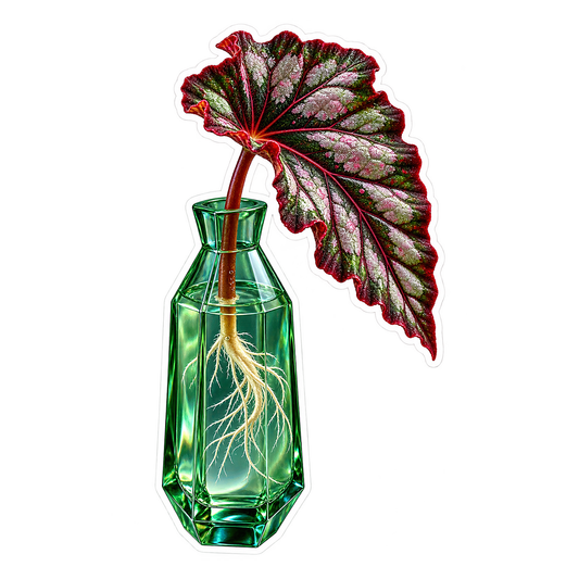 Houseplant Propagation Begonia Rex Jade Prism Vinyl Sticker Decal