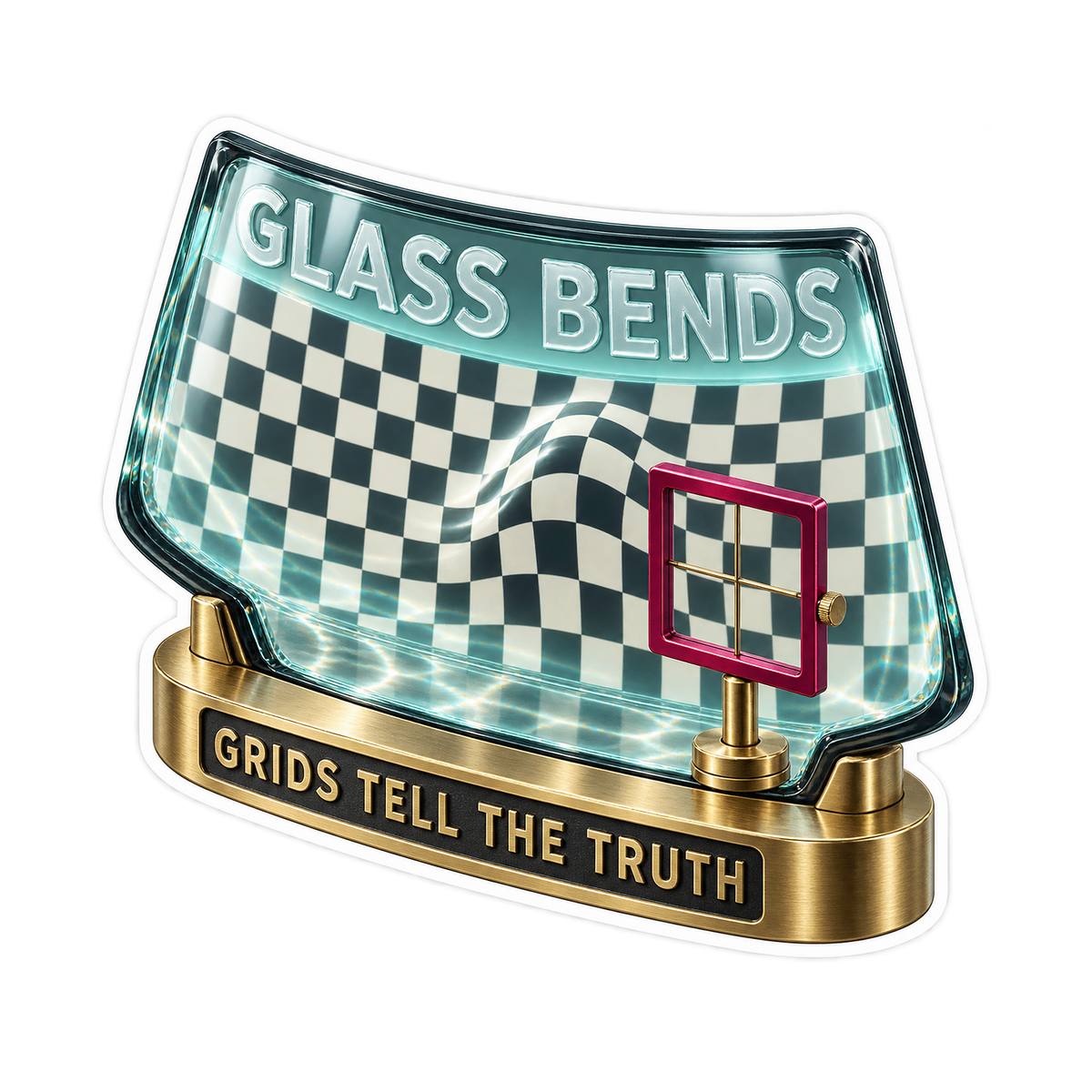 Windshield Optical Distortion Grid Vinyl Sticker Decal