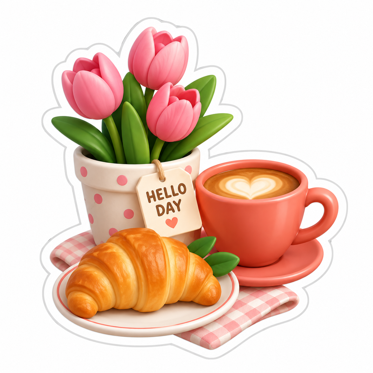 Hello Day Vinyl Sticker Decal