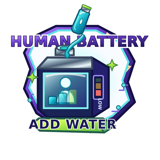 Human Battery Vinyl Sticker Decal
