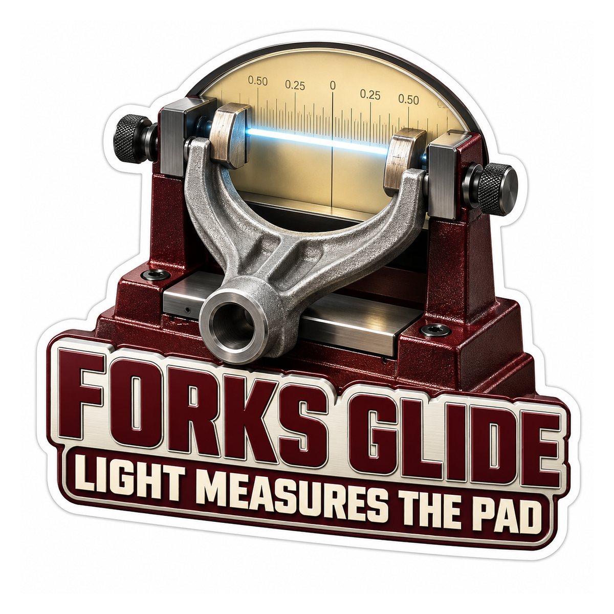 Shift Fork Pad Wear Shadow Comparator Vinyl Sticker Decal