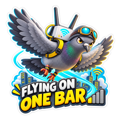 Flying One Bar Pigeon Vinyl Sticker Decal