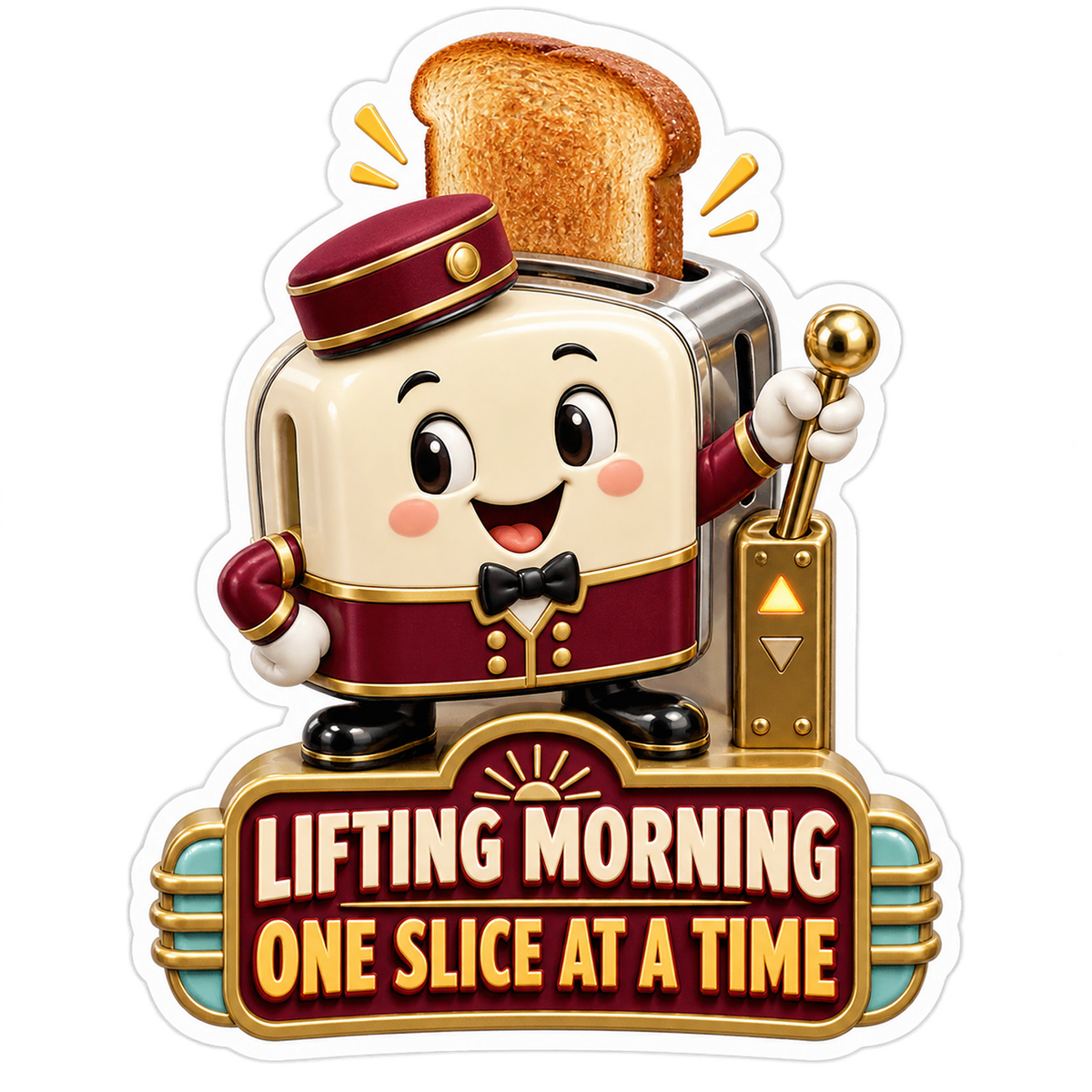 Toaster Elevator Operator Vinyl Sticker Decal