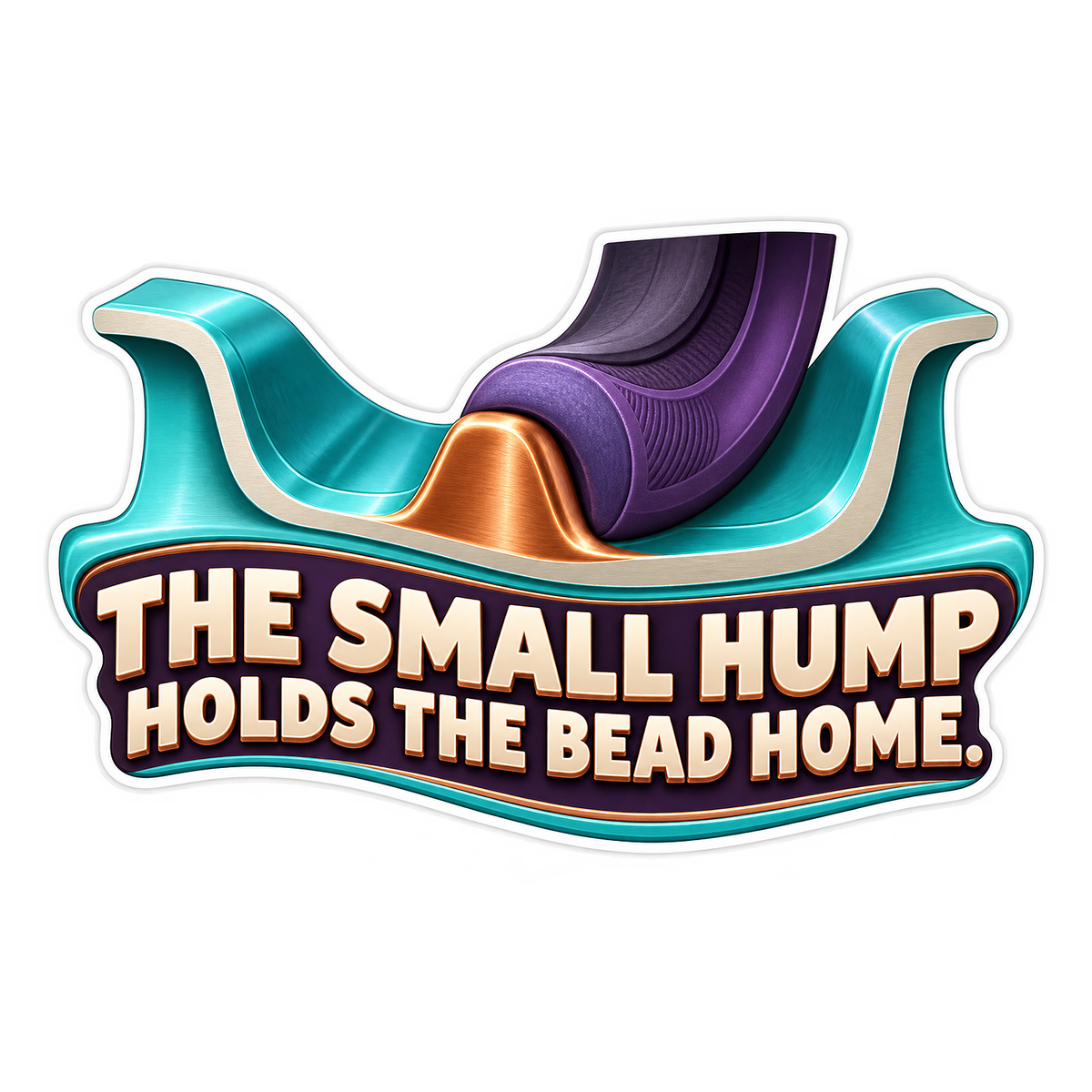 Tire Bead Safety Hump Vinyl Sticker Decal