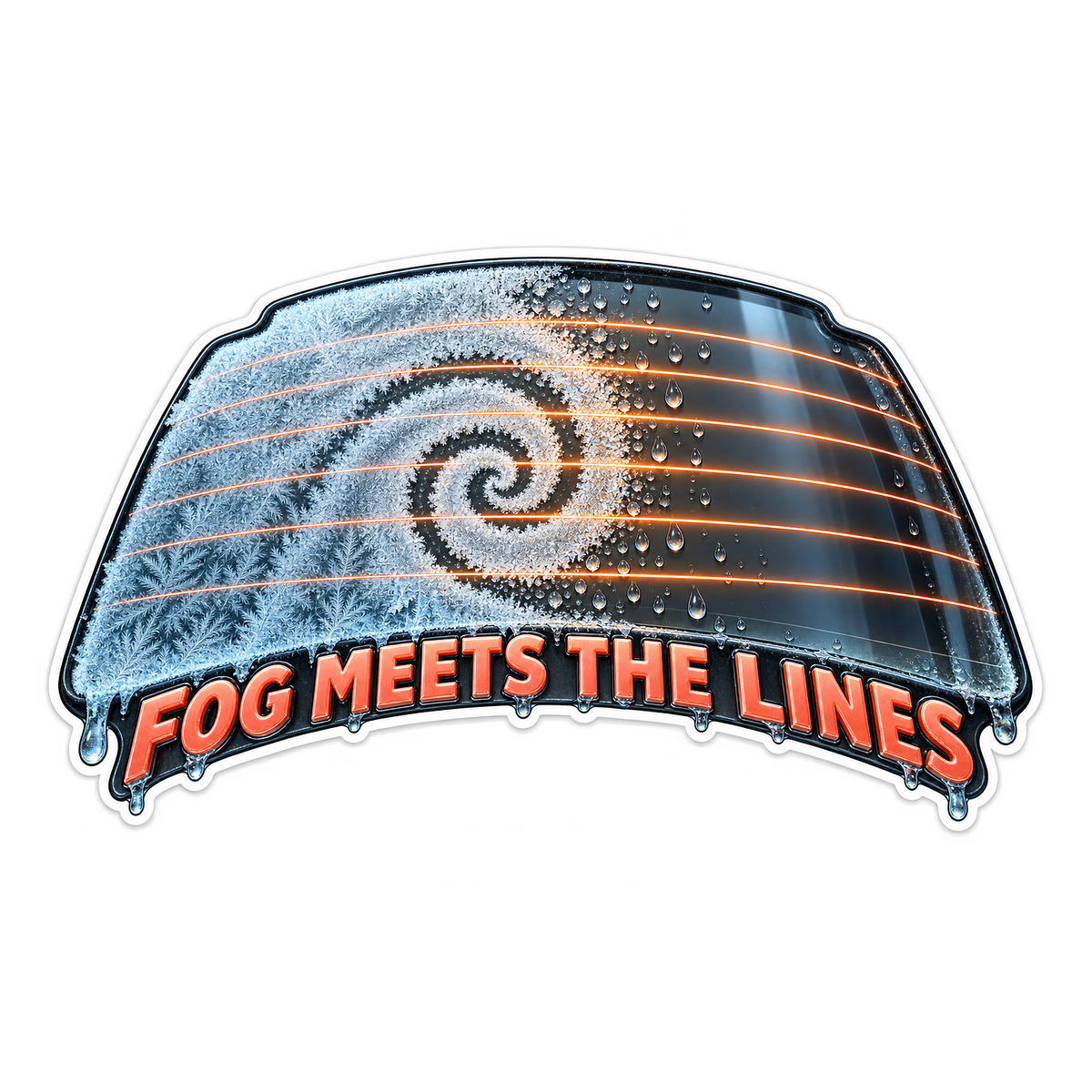 Rear Defroster Fog Lines Vinyl Sticker Decal