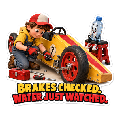 Brakes Checked Vinyl Sticker Decal