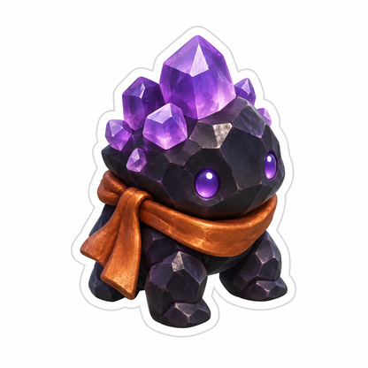 Obsidian Rock Creature Vinyl Sticker Decal