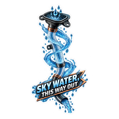 Sunroof Drain Sky Water Vinyl Sticker Decal