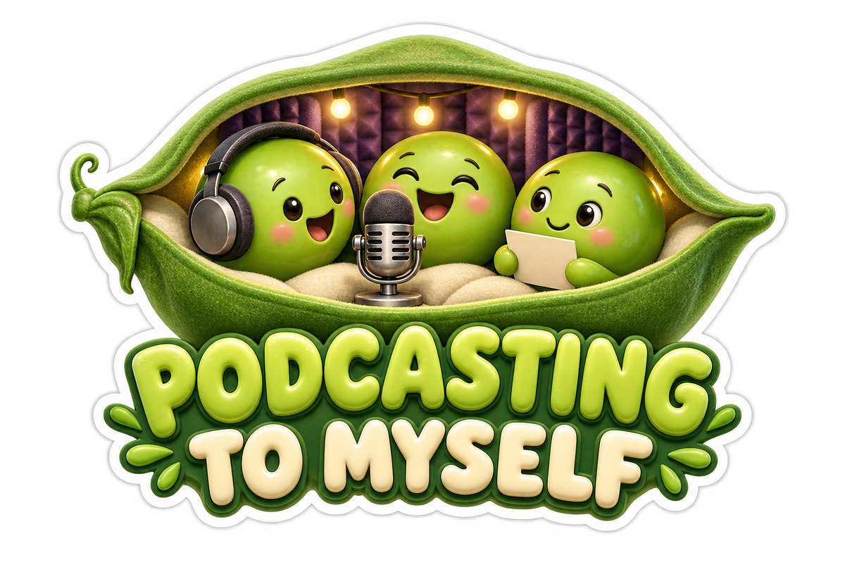 Podcasting to Myself Peas in Pod Vinyl Sticker Decal