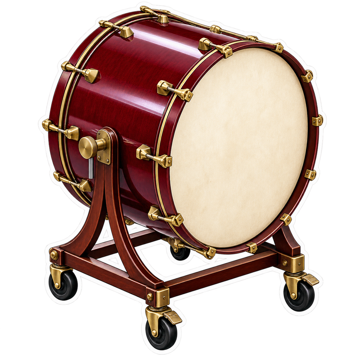 Orchestral World Percussion Concert Bass Drum Vinyl Sticker Decal