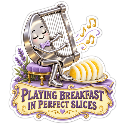 Egg Slicer Harpist Vinyl Sticker Decal