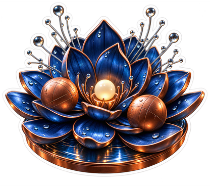 Halloween Bocce Blue Lotus Pallino Night Marker Vinyl Sticker Decal