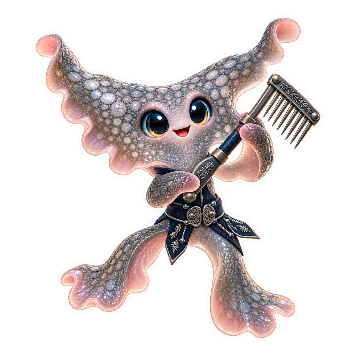 Tin Brocade Placozoan Ribbe Blister Comb Vinyl Sticker Decal