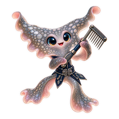 Tin Brocade Placozoan Ribbe Blister Comb Vinyl Sticker Decal
