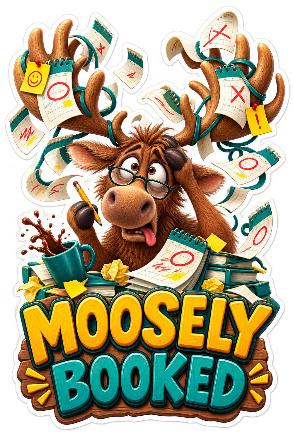 Moosely Booked Vinyl Sticker Decal