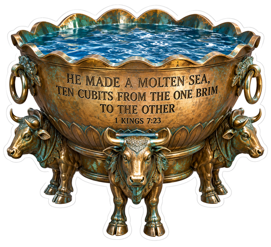 Bible Molten Sea 1 Kings 7 23 Vinyl Sticker Decal