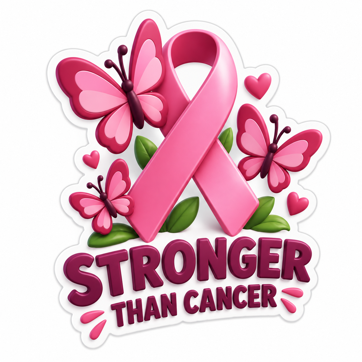 Stronger Than Cancer Vinyl Sticker Decal