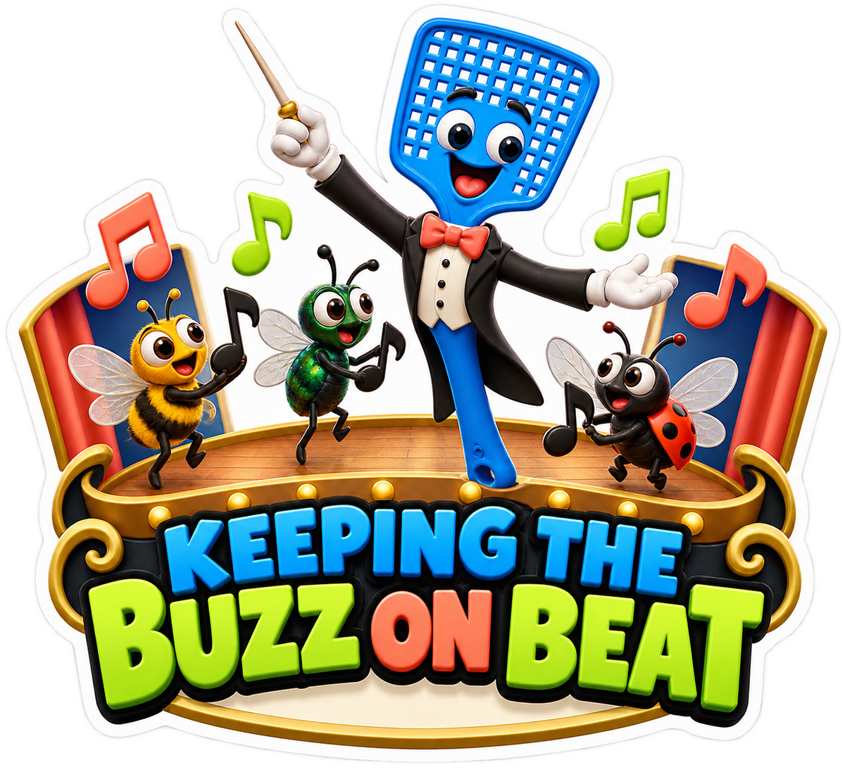 Flyswatter Buzz Conductor Vinyl Sticker Decal