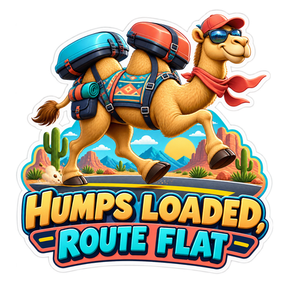 Humps Loaded Route Flat Vinyl Sticker Decal