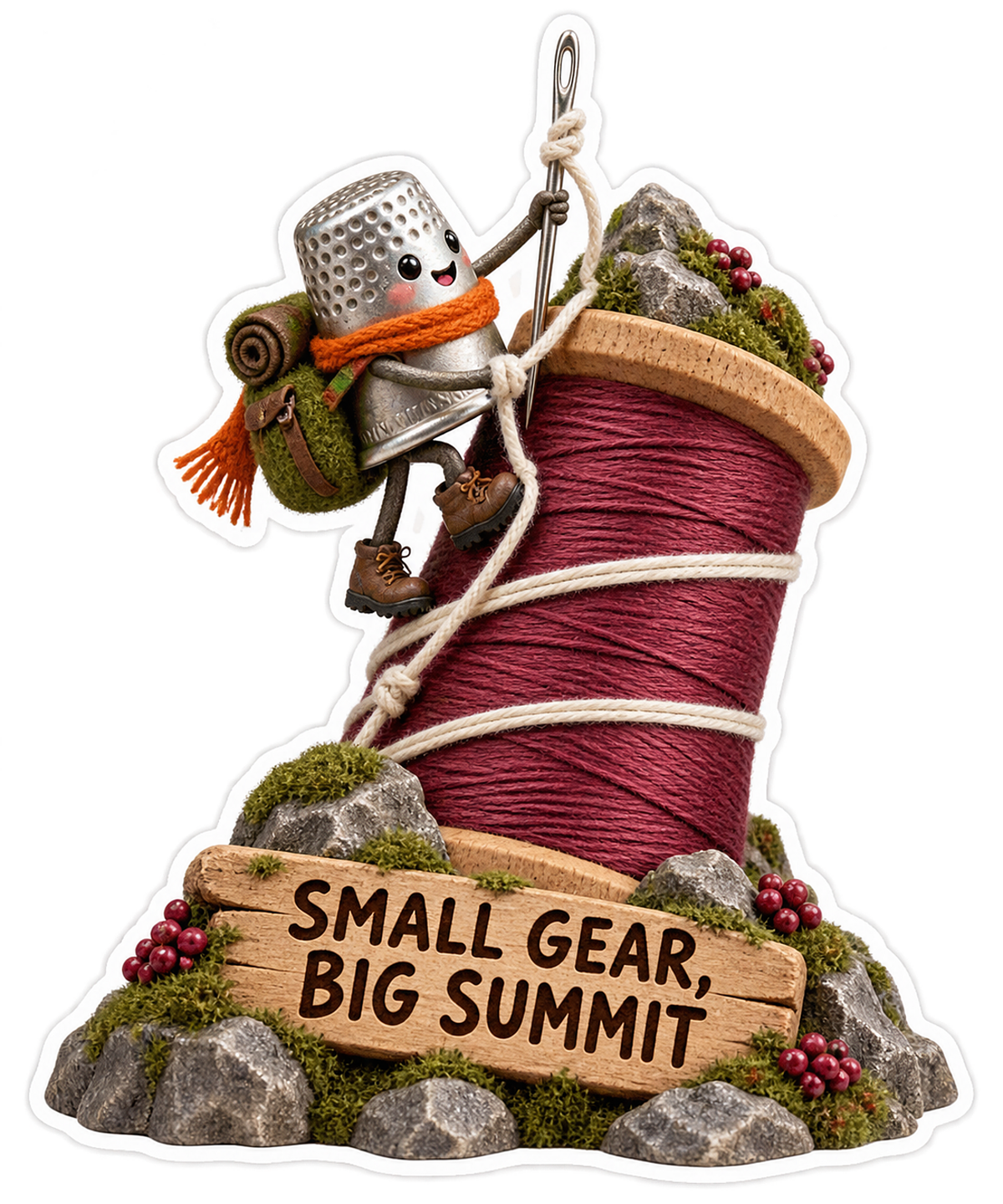 Small Gear Big Summit Thimble Climber Vinyl Sticker Decal