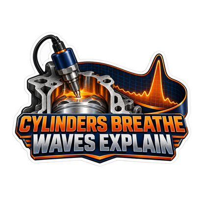 In Cylinder Pressure Waveform Transducer Vinyl Sticker Decal