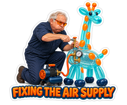 Fixing the Air Supply Man Balloon Giraffe Vinyl Sticker Decal