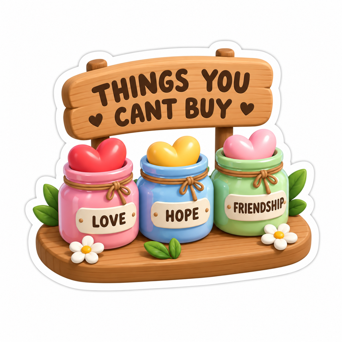 Things You Cant Buy Love Hope Friendship Vinyl Sticker Decal