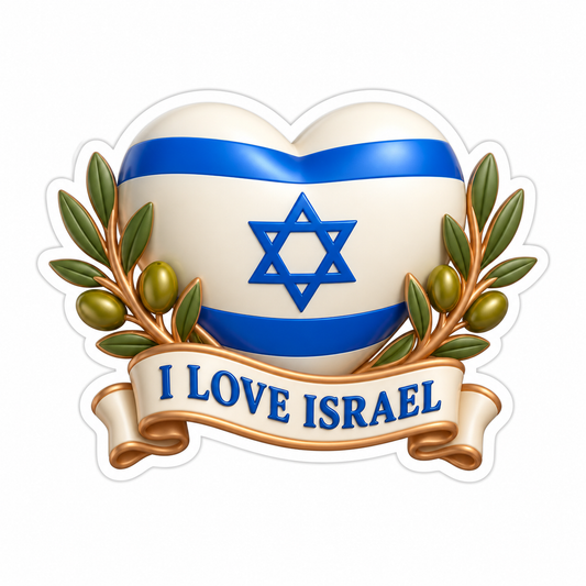 I Love Israel Vinyl Sticker Decal