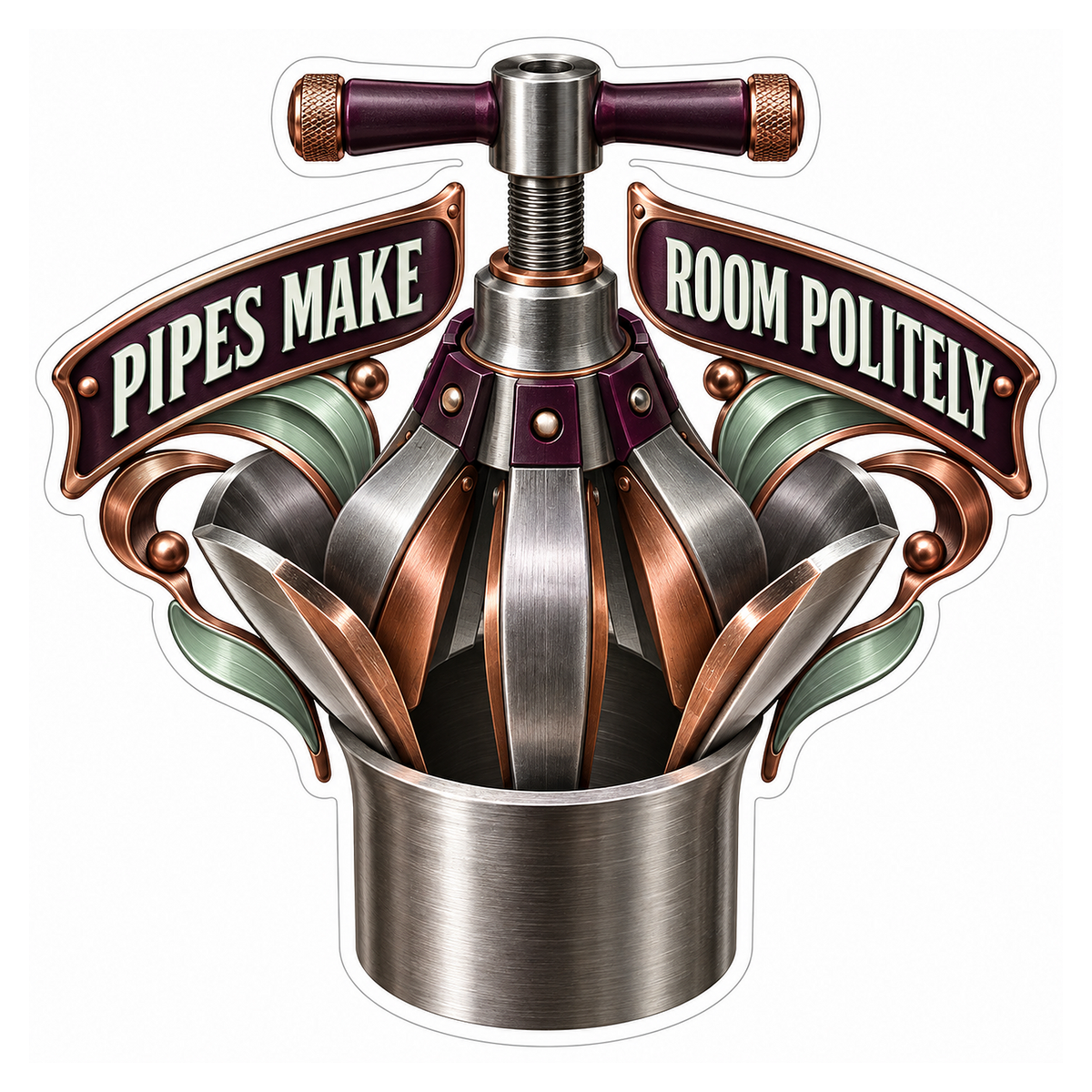 Exhaust Pipe Expander Tool Vinyl Sticker Decal