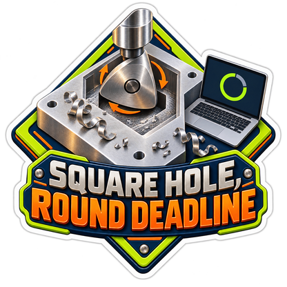 Hole Round Deadline Reuleaux Triangle Drill Vinyl Sticker Decal