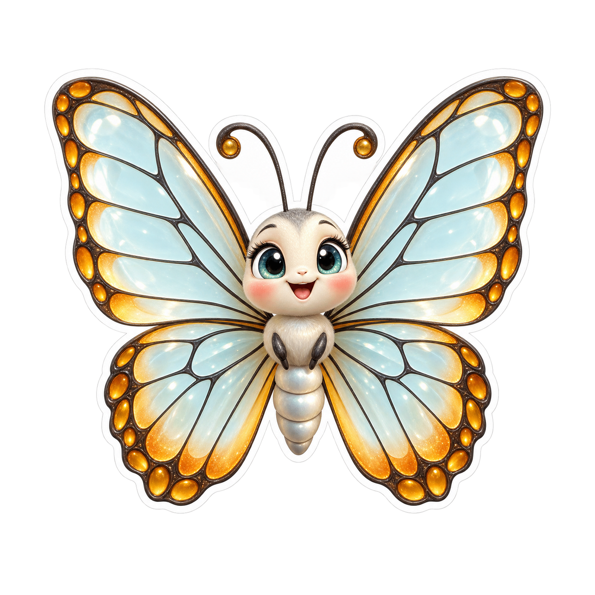 Natural Clearwing Dewdrop Cheer Vinyl Sticker Decal